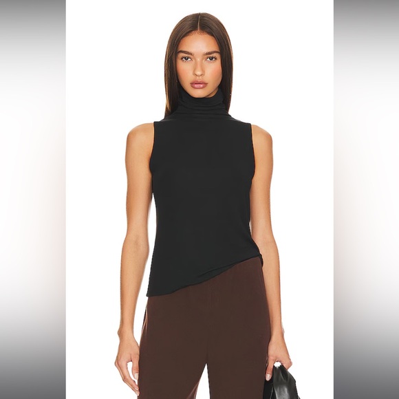 Vince Sleeveless Turtleneck in Black - Picture 1 of 6